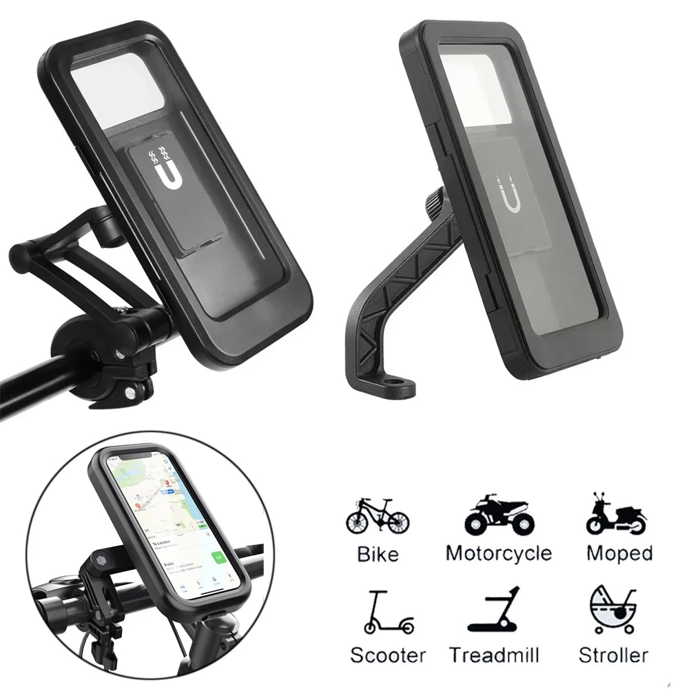Waterproof Bicycle Mobile Phone Holder Motorcycle Stands 360°Swivel Adjustable Universal  Bike Holder for 4.7-6.8" Mobile Phone