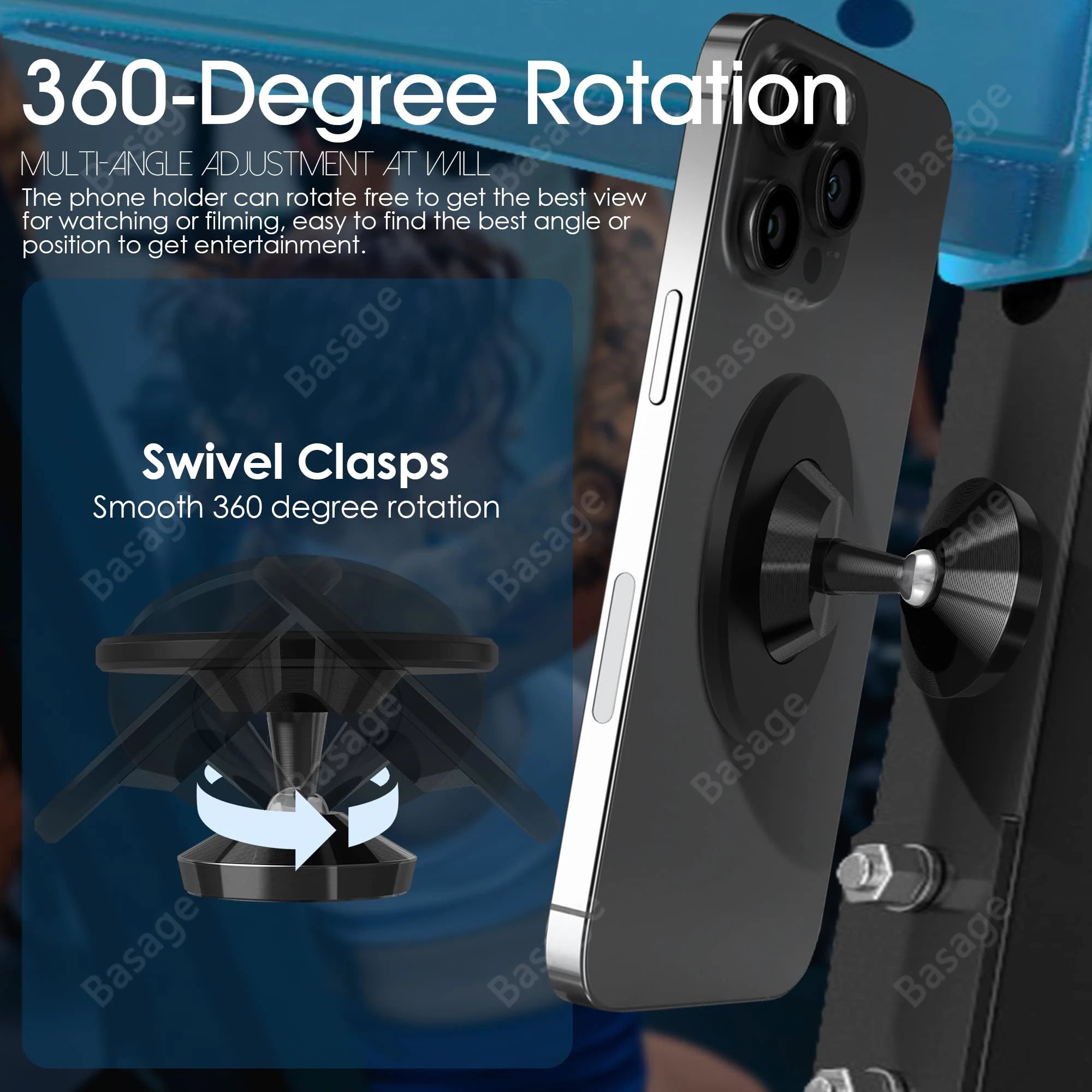 Gym Mate Magnetic Phone Mount &Double-sided Magnetic Suction Phone Holder
