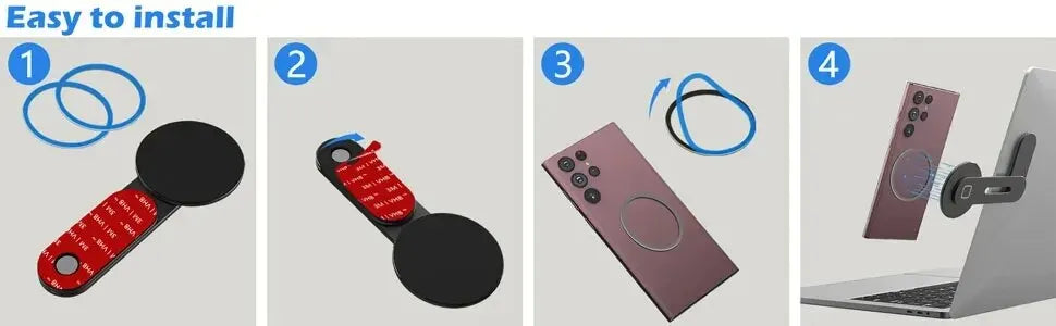 Ultra-thin magnetic foldable back mount