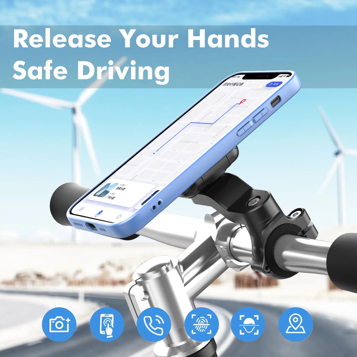 Magnetic Phone Holder handlebar Phone Mount Stand