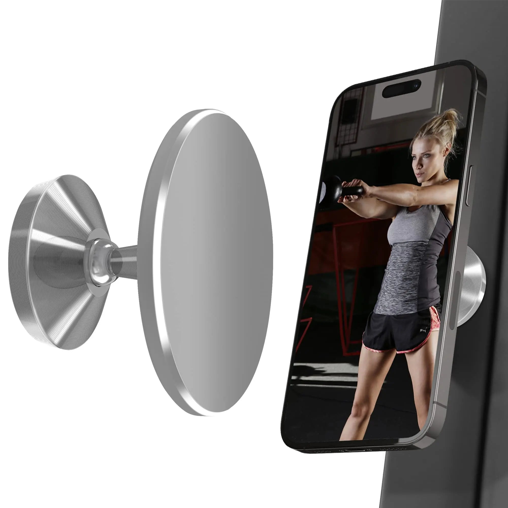 Gym Mate Magnetic Phone Mount &Double-sided Magnetic Suction Phone Holder
