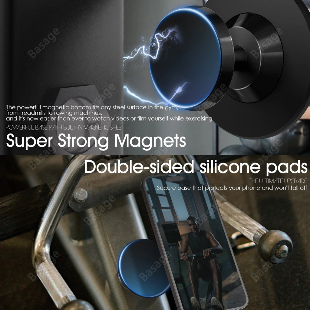 Gym Mate Magnetic Phone Mount &Double-sided Magnetic Suction Phone Holder